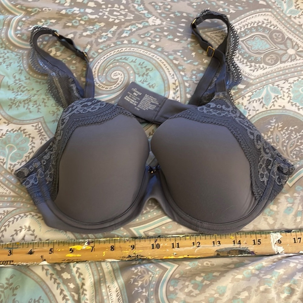 Elegant Gray Lace Bra
